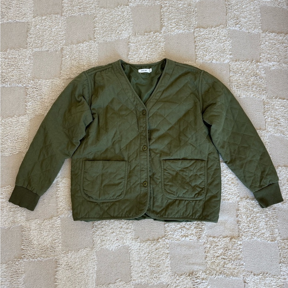 Olive Quilted Jacket